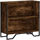 vidaXL Boekenkast 80x31x74,5 cm bewerkt hout gerookt eikenkleurig