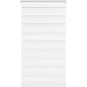vidaXL Dubbele rolgordijn, wit, 70x100 cm, stofbreedte 65,9 cm, polyester