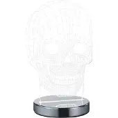 RL LIVE YOUR LIGHT REALITY SKULL - Tafellamp - Chroom - incl. 1x SMD 7 W - Snoerschakelaar - Instelbare lichtkleur - Niet dimbaar