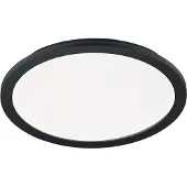 TRIO LED-plafondlamp Camillus, dimbaar, zwart, Badkamer, Kunststof, Modern, LED plafondlamp