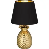 TRIO Tafellamp Pineapple 35cm goud met zwart