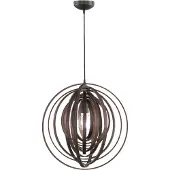 TRIO Hanglamp Boolan, dimbaar, hout donker, Woon-/ Eetkamer, Bamboe, Scandinavisch, Hanglamp