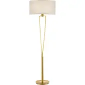 TRIO Design schemerlamp Paris II goud met witte lampenkap