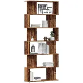 vidaXL Boekenkast 80x24x192 cm bewerkt hout oud houtkleurig