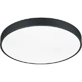 TRIO LED-plafondlamp Waco, dimbaar, zwart, Woon-/ Eetkamer, metaal, LED plafondlamp