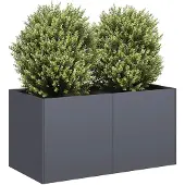 vidaXL Plantenbak 80x40x40 cm koudgewalst staal antracietkleurig