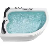 Beliani PARADISO - Hoekbad whirlpool - Wit - Acryl