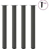 vidaXL Bartafelpoten 4 st 110-112 cm staal antraciet