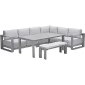 Garden Impressions Malakka lounge dining set 6-delig - taupe - valley sand