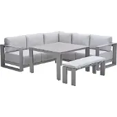 Garden Impressions Malakka lounge dining set 5-delig - taupe - valley sand