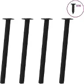 vidaXL Console tafelpoten 4 st 72 cm staal zwart