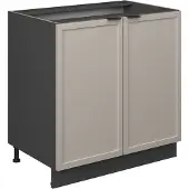 Vicco Fame-Line Wastafelkast – 80 cm met legplank, WB Marmer GrijsBeige