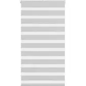 vidaXL Zebra rolgordijn 75x100 cm stofbreedte 70,9 cm lichtgrijs