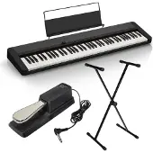Casio CT-S1 76 BK Keyboard met Standaard en Sustainpedaal, 76 Aanslaggevoelige Toetsen, Zwart