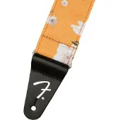 Fender 990638029 2 gitaarband, bloemen polyester keperstof, goudsbloem