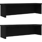 vidaXL Keukenrekken stapelbaar 2 st 60x15x16 cm zwart