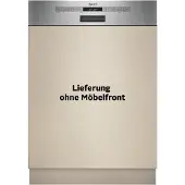 NEFF Refurbished | S145ECS15E - Half geïntegreerde vaatwasser - 14 couverts - geborsteld staal
