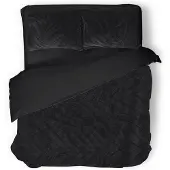 Eleganzzz Dekbedovertrek Jacquard Rabbit Fur - black 200x200/220cm