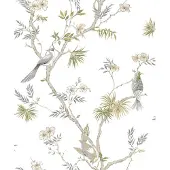 Overig Vliesbehang Secret Garden G78492 - Grijs - Wit - Groen - Beige - 10,00m X 53cm