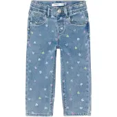 Name It Mini Jeans 'NMFBella' blauw denim / lichtblauw / citroen / lila
