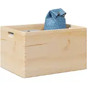 vidaXL Houten kist met handvatten 40x30x23 cm massief grenenhout