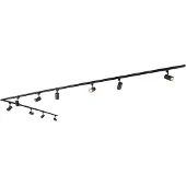 QAZQA Modern railsysteem met 10 spots zwart 1-fase - Iconic Jeana