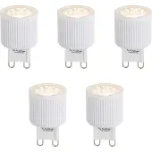 LUEDD Set van 5 G9 24mm LED lampen 3W 300 lm 2700K