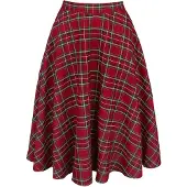 Hell Bunny - Rockabilly Midirok - Irvine Skirt - XS tot 4XL - voor Vrouwen - rood - Maat S