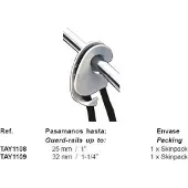 TaylorMade Taylor Made Products 1108 Fenderhanger voor boten (cliprailbevestiging tot 1 inch rails) Wit