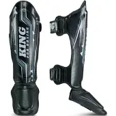 King Pro Boxing Kickboks Scheenbeschermers KPB/SG Spartan 1 Zwart - L