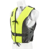 Besto Dinghy Zipper zwemvest geel/zwart