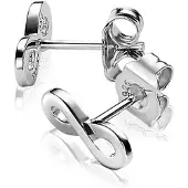 Zinzi zilveren oorknoppen infinity ZIO1065