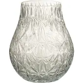 J-Line Vaas Nox Geslepen Glas Transparant Small - 22.50 cm hoog