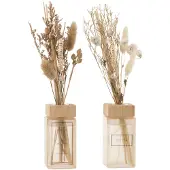 J-Line Geurolie bloemen takken naturel (2-delig)