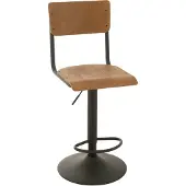 J-Line Barstool wood/metal brown