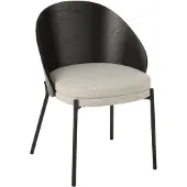 Jline Stoel Lone Multiplex/Metaal Zwart/Grijs