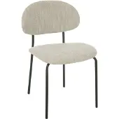J-Line Eetstoel Textiel/Metaal Beige