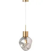 J-Line Hanglamp Goud Metaal/Glas Grijs