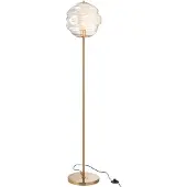 J-Line Floor lamp honeycomb glass light cognac