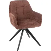 J-Line Stoel Louna Ijzer/Acryl Bruin