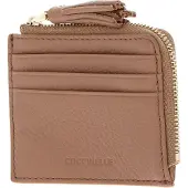 Coccinelle Leren Kaarthoes Tassel Credit Card Holder Skin Lichtbruin