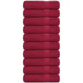vidaXL Badhanddoeken FROGN 10 st 100x150 cm 360 g/m² bordeaux
