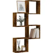 vidaXL Wandrekken kubus 4 st 30x15x30 cm gerookt eiken