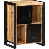 vidaXL Dressoir 55x35x70 cm massief ruw mangohout