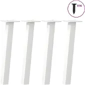 vidaXL Salontafelpoten 4 st 42 cm staal wit