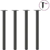 DKD Home Decor Console tafelpoten 4 st 72-74 cm staal antraciet