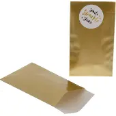 Rotim 200x papieren zakjes Goud 7x13cm