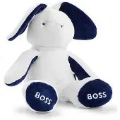BOSS Knuffeltje voor baby’s van imitatiebont met logostiksels