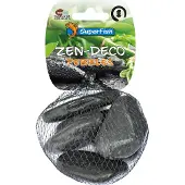 Superfish Aquarium Decoratie Kiezelstenen Zwart 5 Stuks