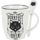 Alchemy England - Gothic Kop - Purrfect Brew - voor Geen - wit-zwart - Maat Standard